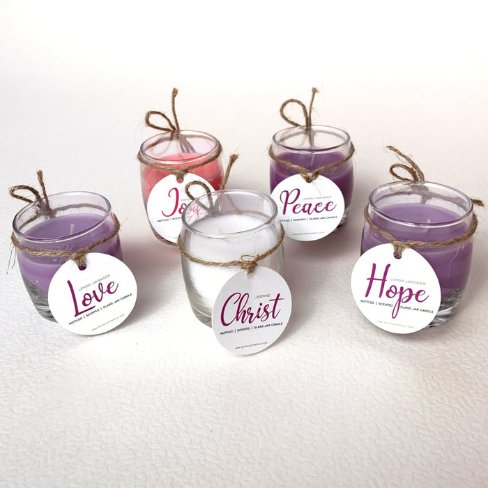 Mini Advent Candles with angel and stand