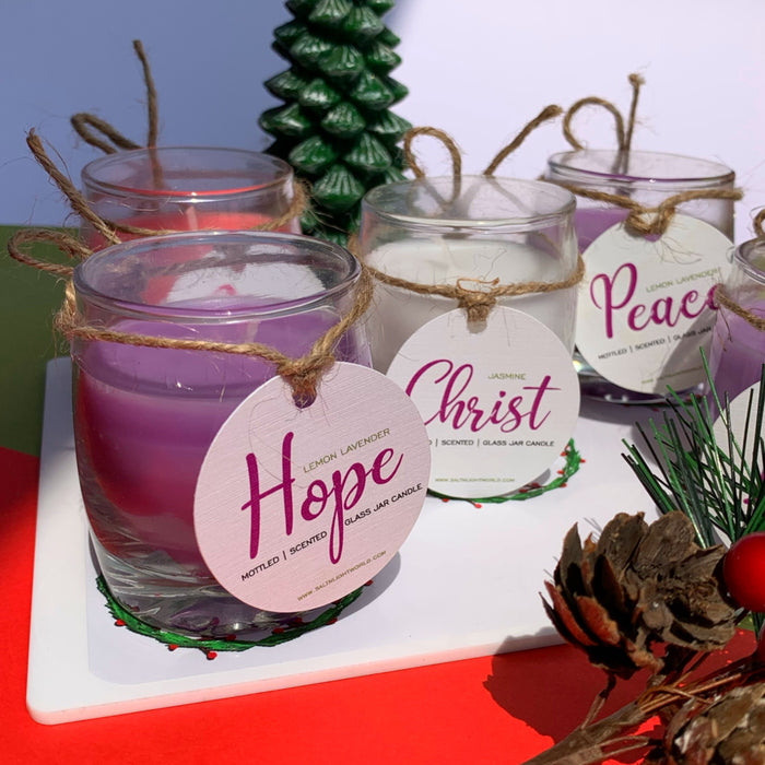 Mini Advent Candles with angel and stand