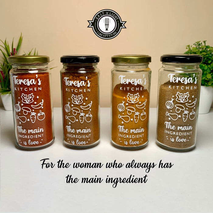 Personalised Spice Jars (set of 4)