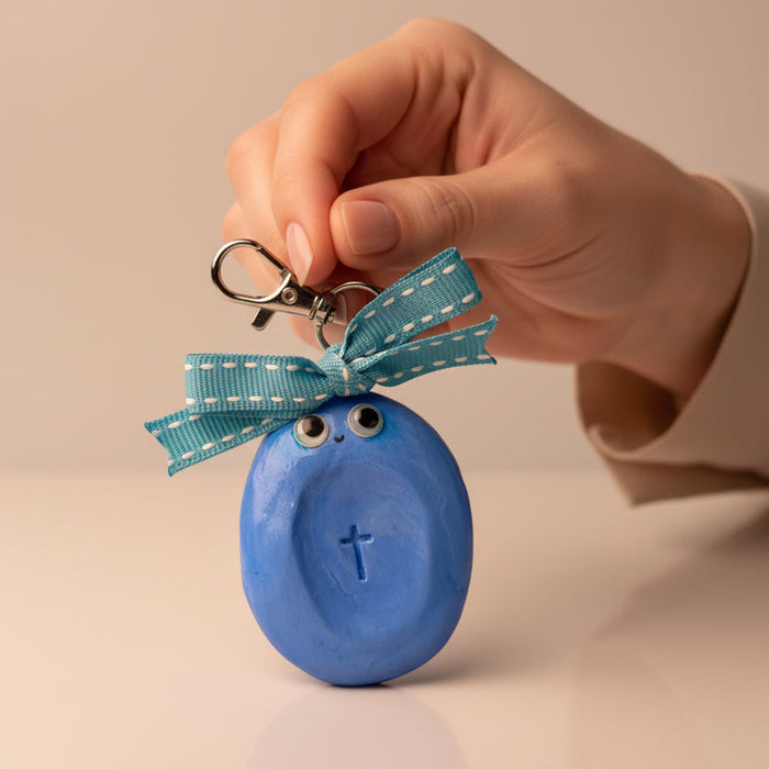 Jesus my rock Blue faith Stone + Bag Charm