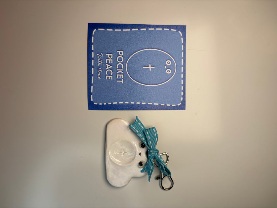 Riding on the clouds Faith Stone + Bag Charm