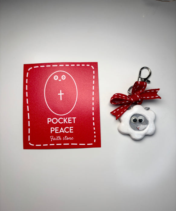 Certified Lost Sheep faith Stone + Bag Charm