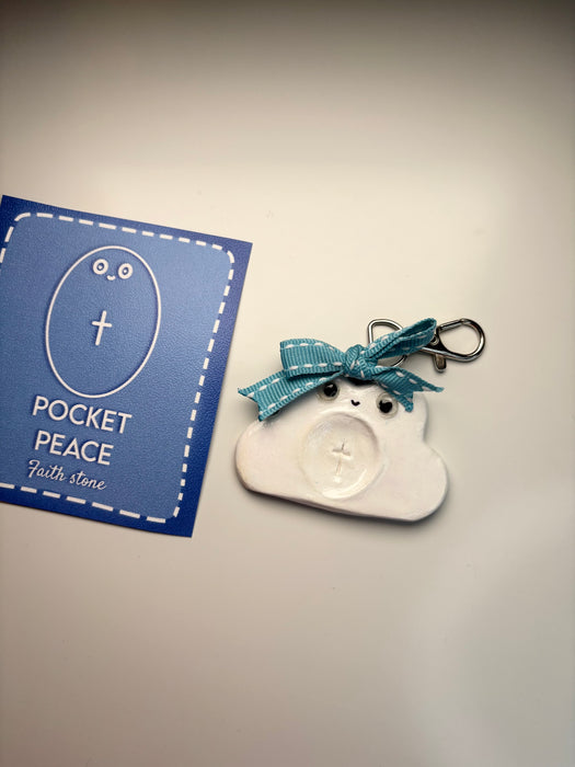 Riding on the clouds Faith Stone + Bag Charm