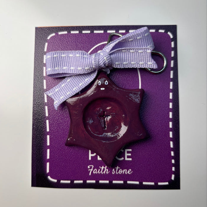 Star of David Faith Stone + Bag Charm