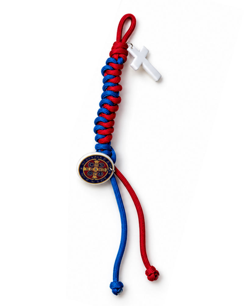 Benedictine Paracord Bracelet + Bag Charm