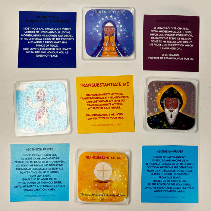 St. Charbel | holographic acrylic fridge magnet