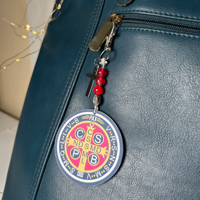 Benedictine Deliverance Bag Charm (Blue)