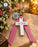 Pink John 3:16 Cross | Bag Charm | Guardian Angel medal