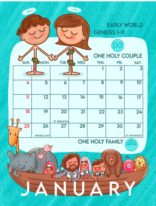 The Bible in a Year Calendar 2026