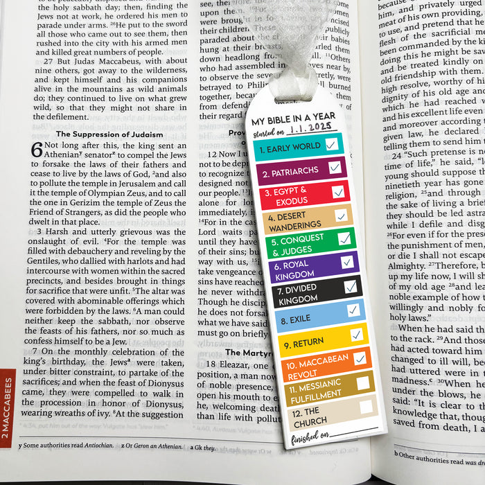 The Bible in a Year Tracker (Acrylic)