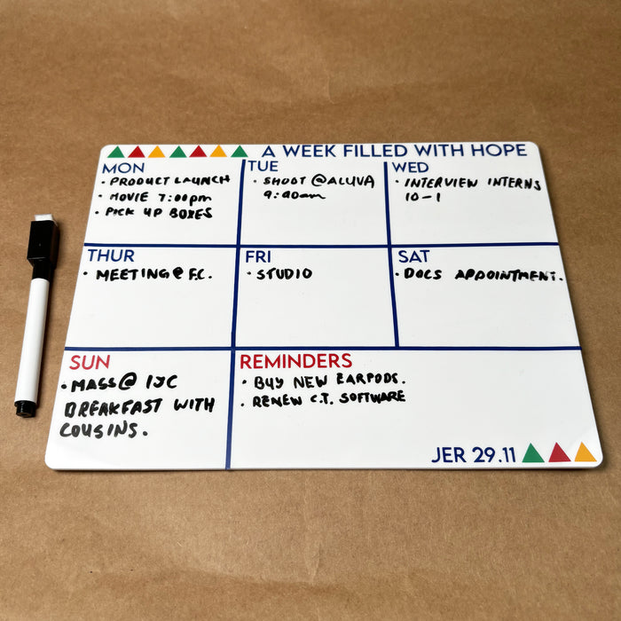 Week filled with Hope Acrylic Weekly Planner