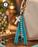 10-bead open rosary charm - blue - Benedictine