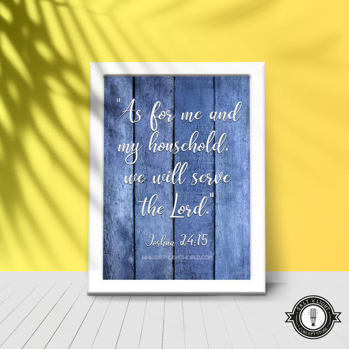 As for me and my household | Joshua 24:15 | A5 Art Frame