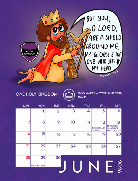 The Bible in a Year Calendar 2026