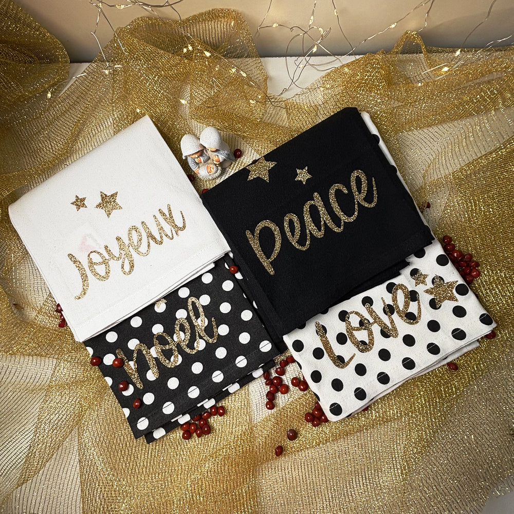 Classic Christmas Kitchen Towels - set of 4