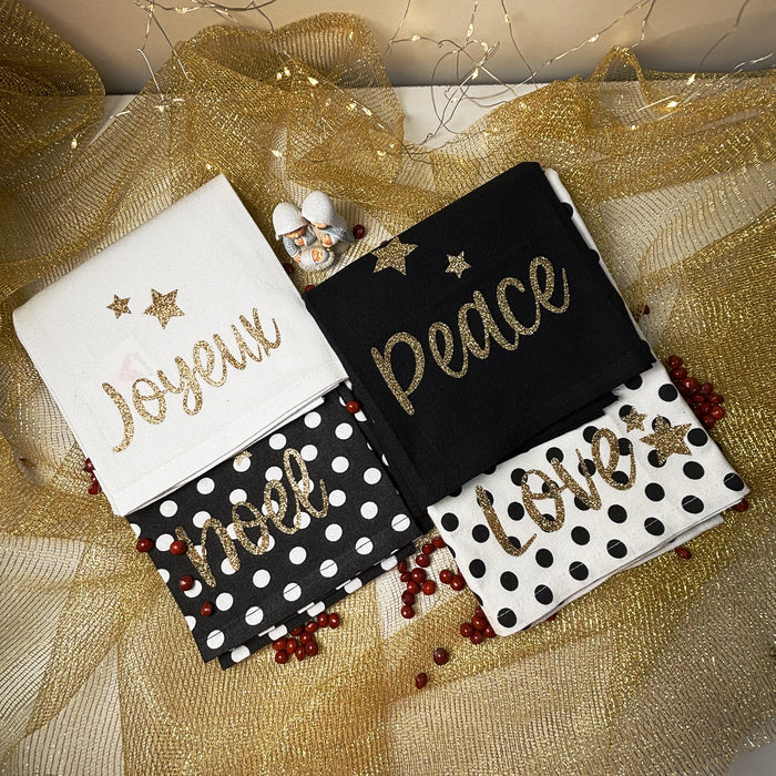 Classic Christmas Kitchen Towels - set of 4