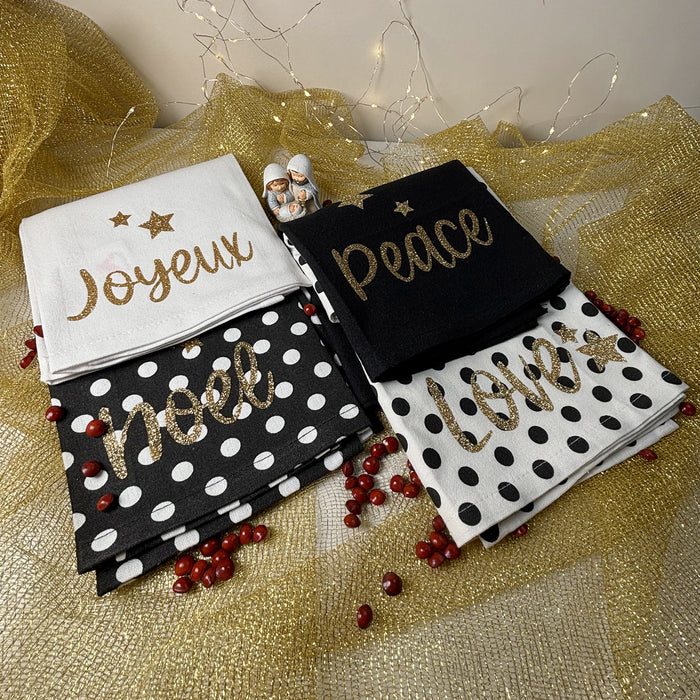 Classic Christmas Kitchen Towels - set of 4