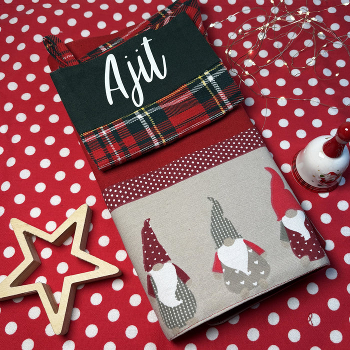 Personalised glow-in-the-dark Christmas stockings + Table Mat