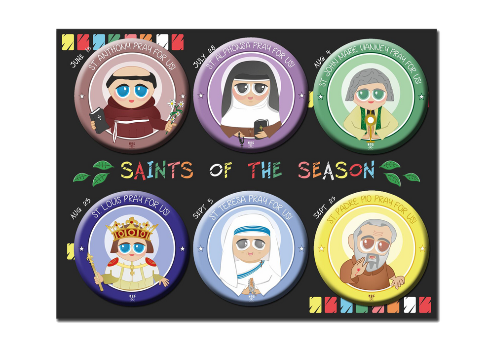 Saints Set Fridge Magnets | Set of 6 (5.8cm)