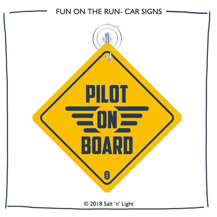 Pilot on Board Car Sign