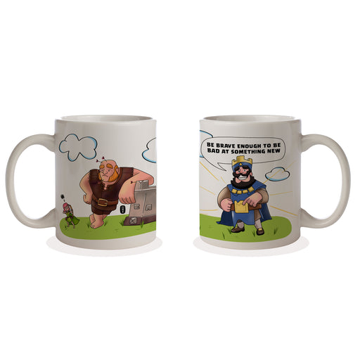 Be Brave Coffee Mug | Clash Royale Merchandise | Gift for gaming fan