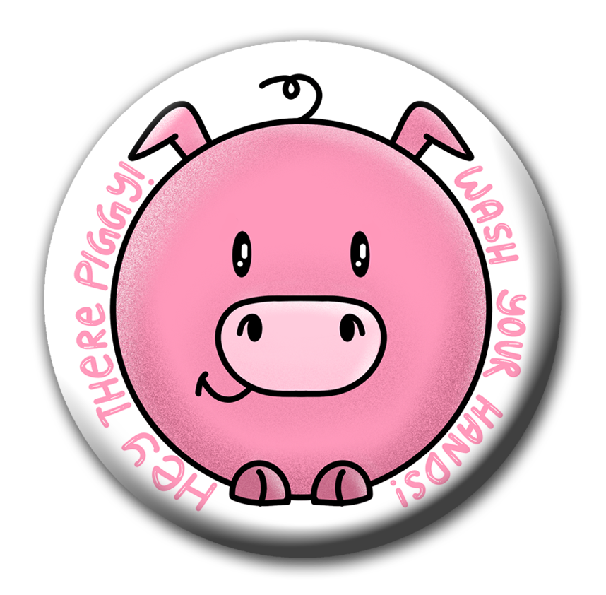 Dirty Piggy | Wash your hands badge
