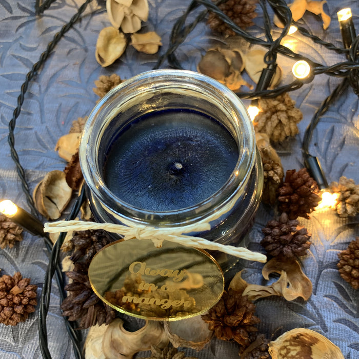 Blue Christmas- 'Away in a Manger' | Mottled Jar Candle