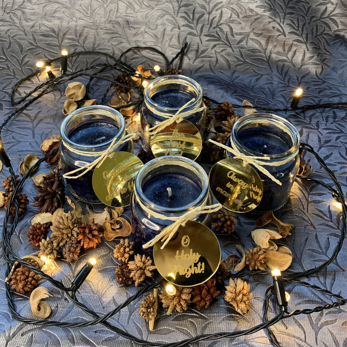 Blue Christmas- 'O come let us adore Him' | Mottled Jar Candle