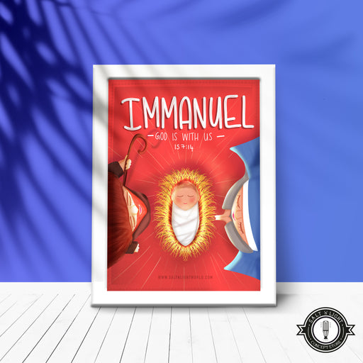 Immanuel: 'God is with us' - Nativity Scene | A5 Frame