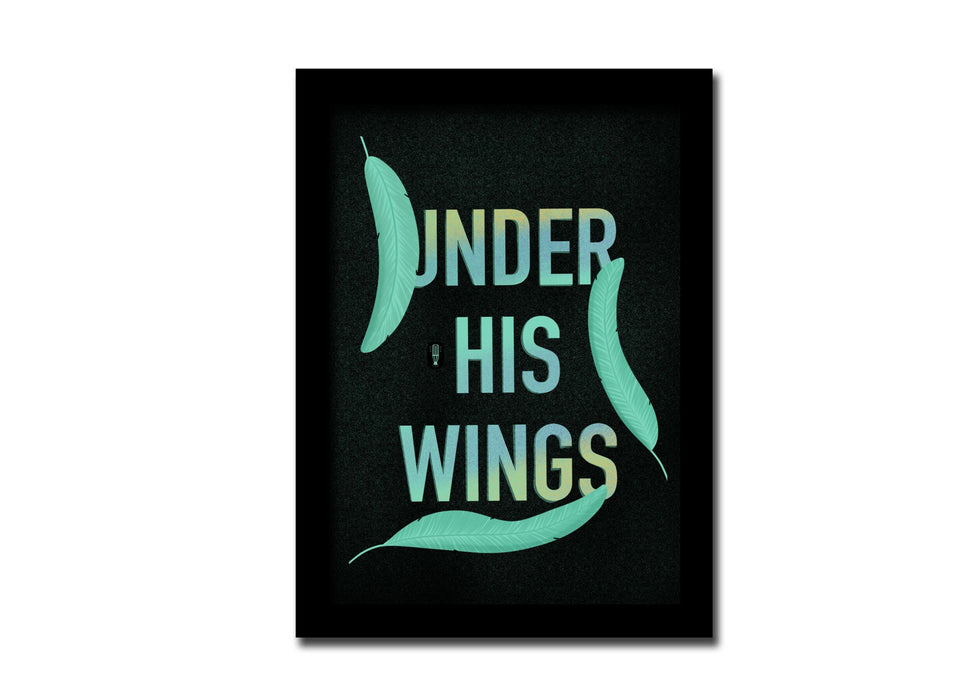 Under His wings Frame | A5 size | For desktop and Wall | Comes with a stand and a hook