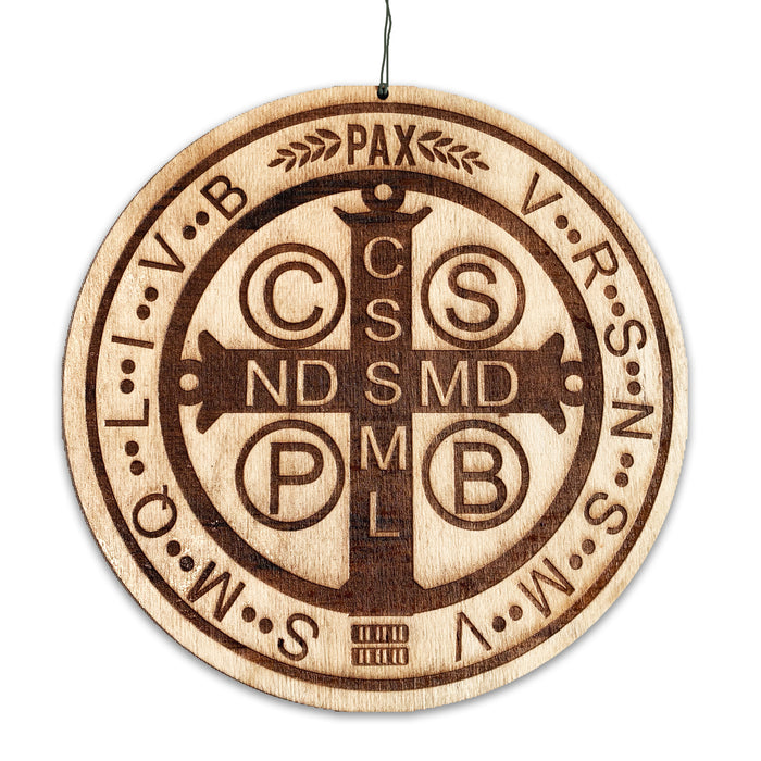 Benedictine Medal Engraved Wall/door hanging