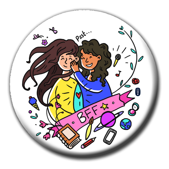 Best Friends Forever (BFF) Badge (5.8cm)