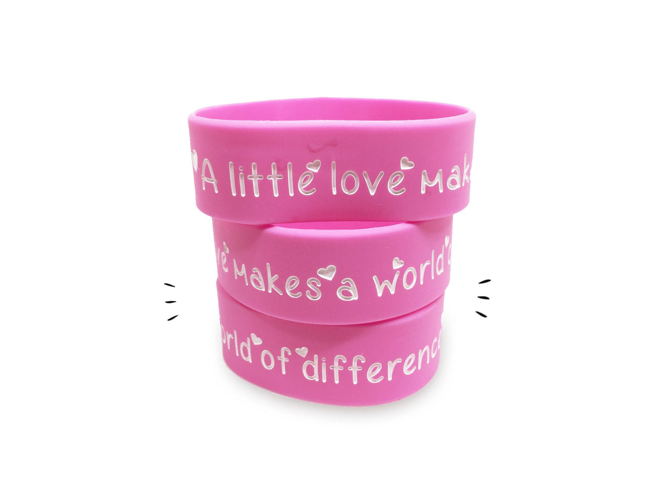 A Little Love can Make a World of Difference Wrist Band (1 inch)