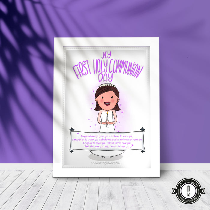 My First Holy Communion Day (girl) | A5 Frame