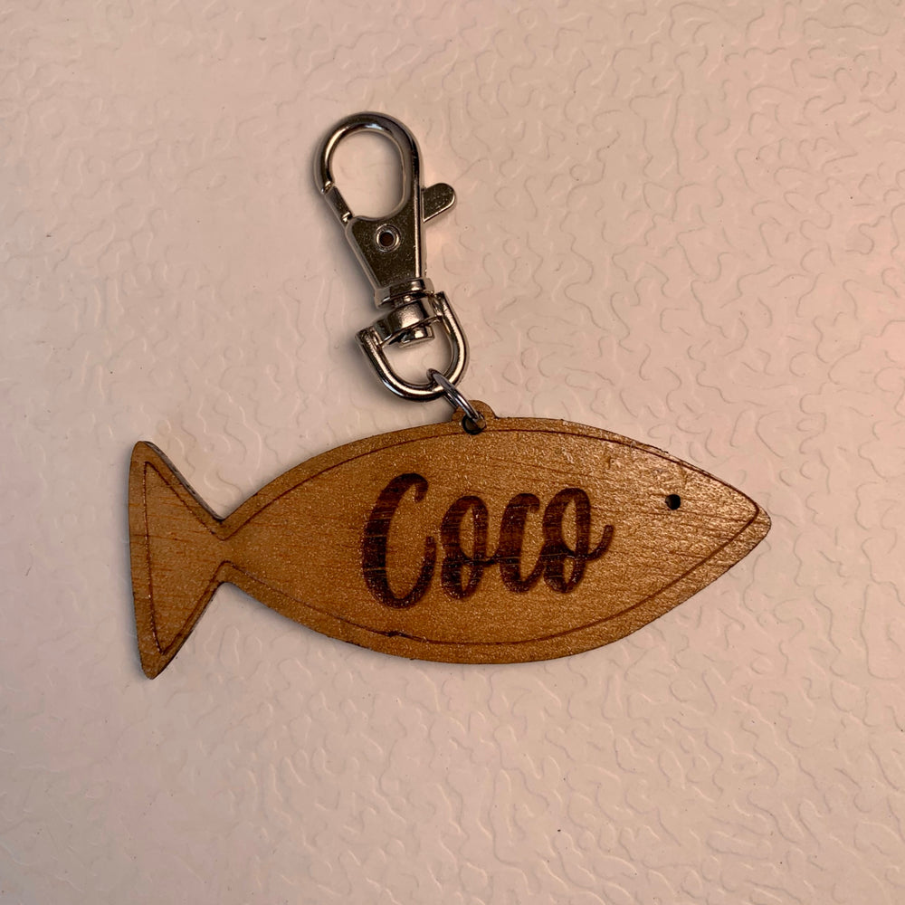 Cat Name Tag (engraved,wooden)