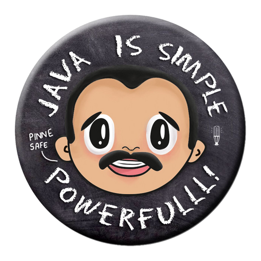 Java is simple Badge (5.8cm)