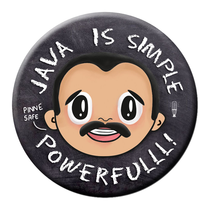 Java is simple Badge (5.8cm)