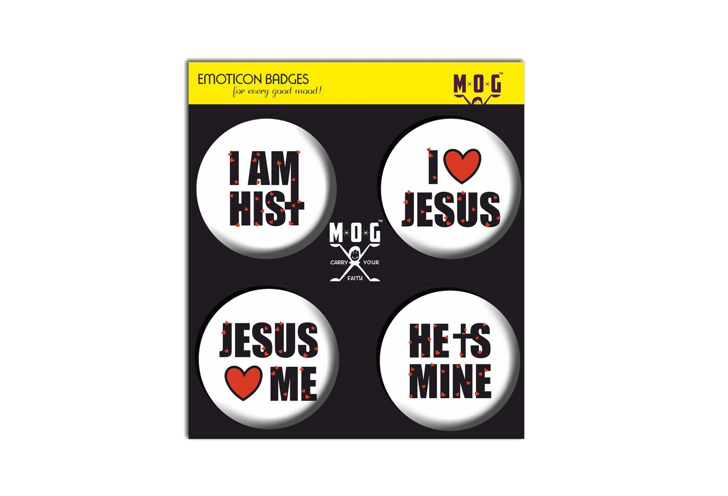 I love Jesus Badges (Set of 4)