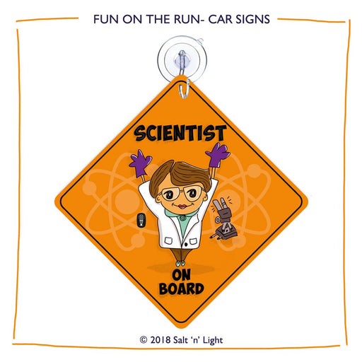 Scientist (Female) Car Sign