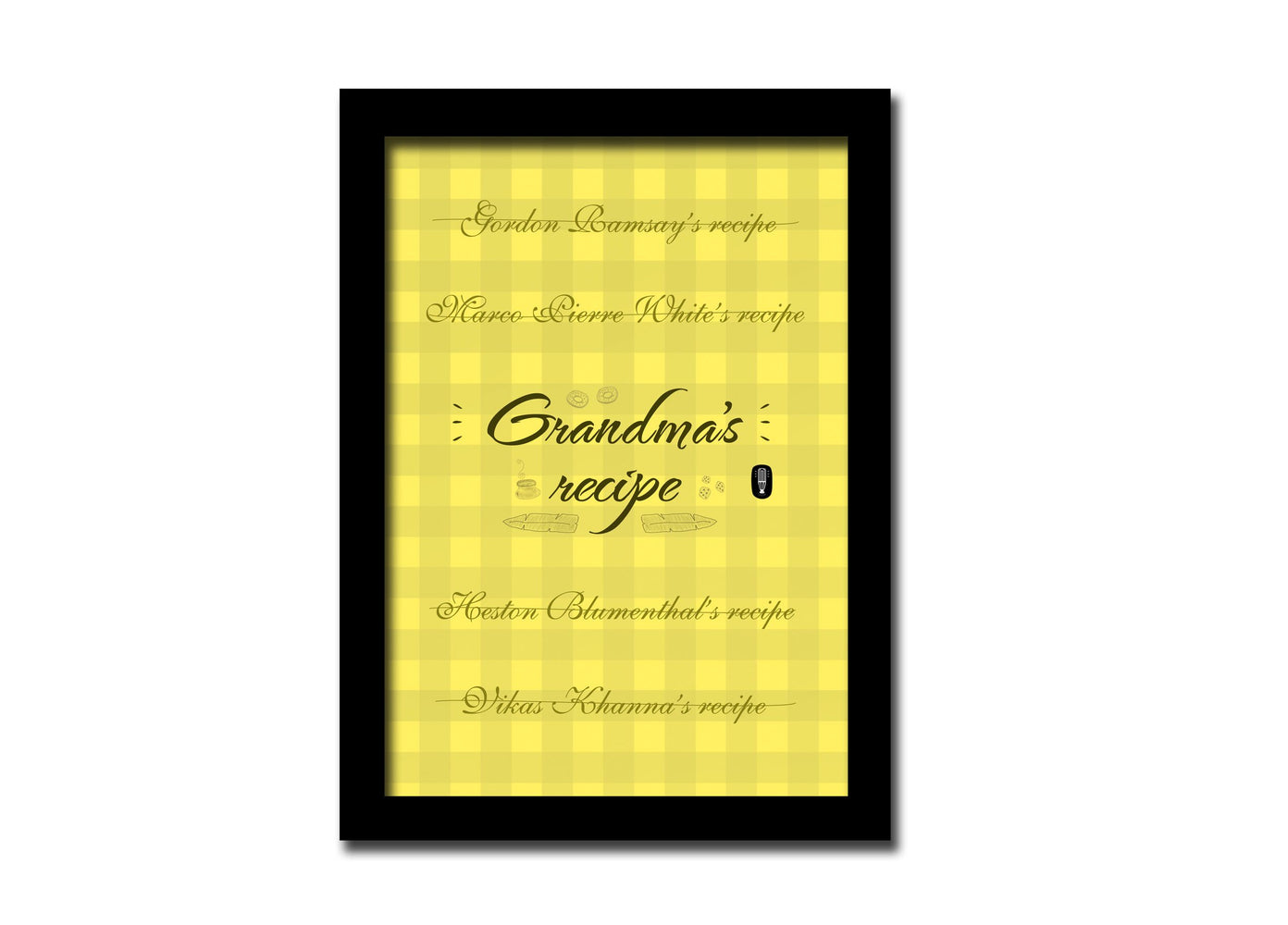 Grandma's recipe | A5 size Frame | For desk and Wall